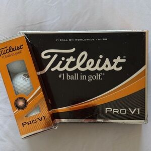TITO’S VODKA EDITION TITLEIST PRO V1 GOLF BALL SET OF 12 NEW IN BOX NEVER USER